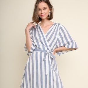 Umgee women’s striped wrap dress